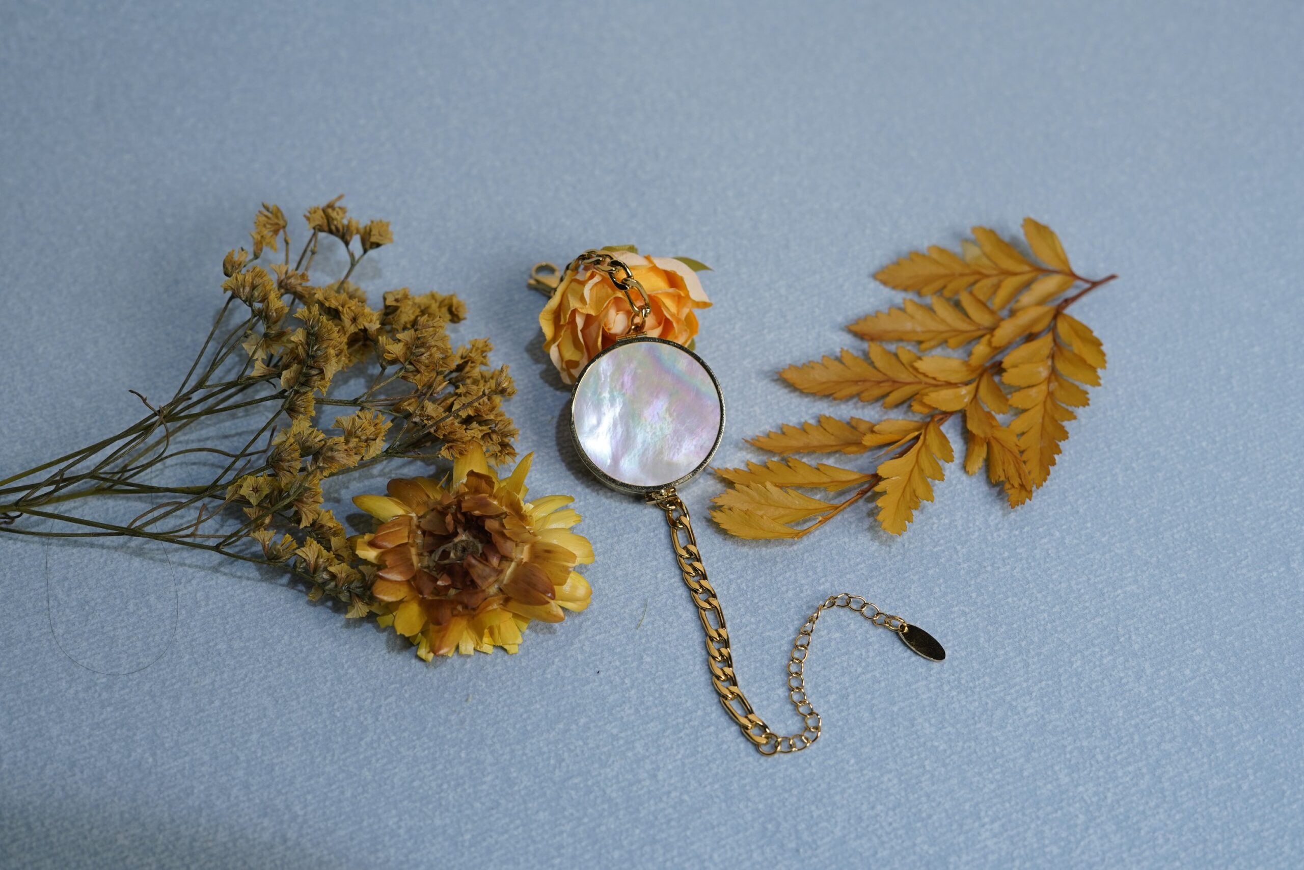 24K Rose Gold Plated Mother of Pearl Dial Lip Balm Bracelet - Image 5